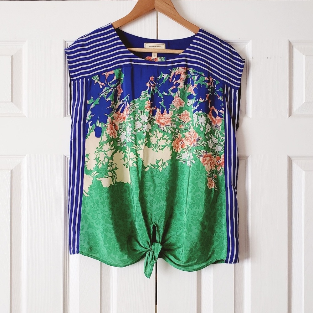 Anthro 100% silk blouse